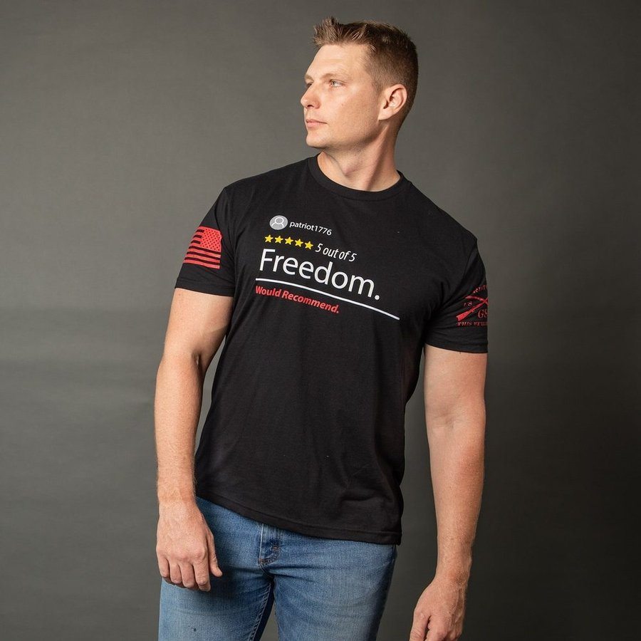 Grunt Style 5 Star Freedom T-Shirt - Black T-Shirt