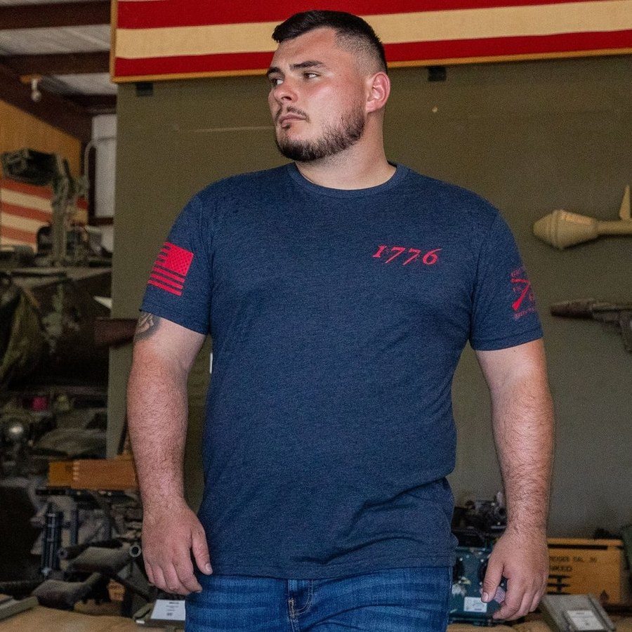 Grunt Style 1776 Flag T-Shirt - Midnight Navy T-Shirt
