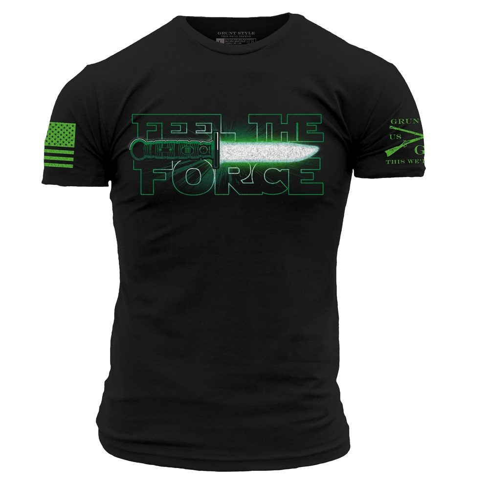 Grunt Style Feel The Green Force T-Shirt - Black T-Shirt