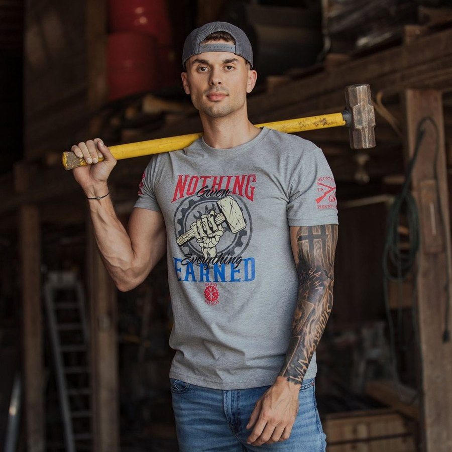 Grunt Style Nothing Given T-Shirt - Dark Heather Gray T-Shirt