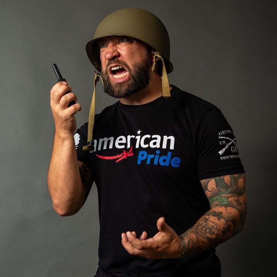 Grunt Style American Pride T-Shirt - Black T-Shirt