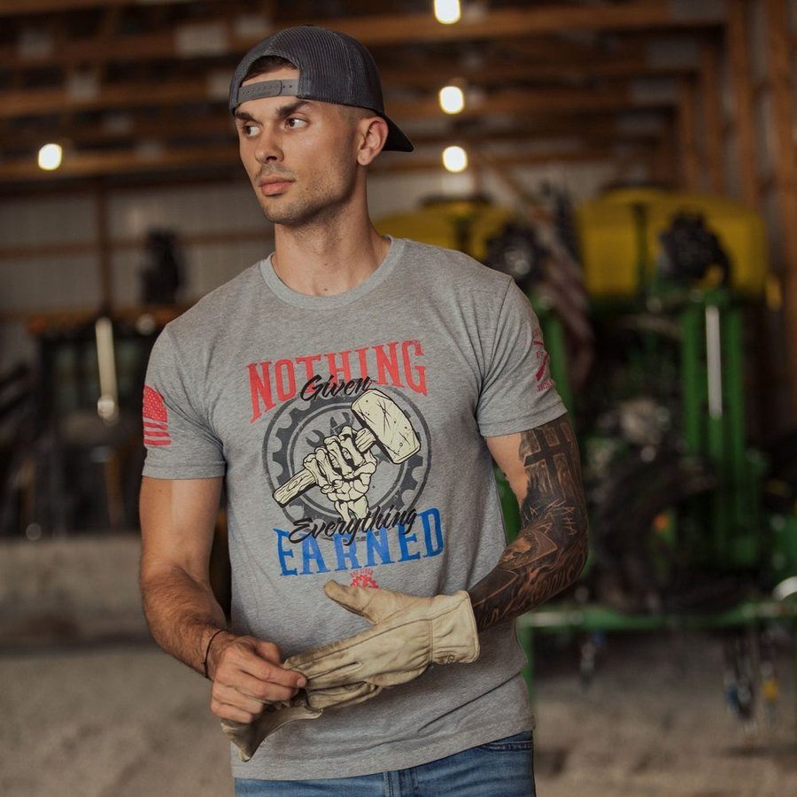 Grunt Style Nothing Given T-Shirt - Dark Heather Gray T-Shirt