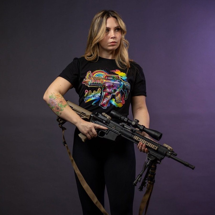 Grunt Style Women's Frankly Patriotic Boyfriend Fit T-Shirt - Black T-Shirt