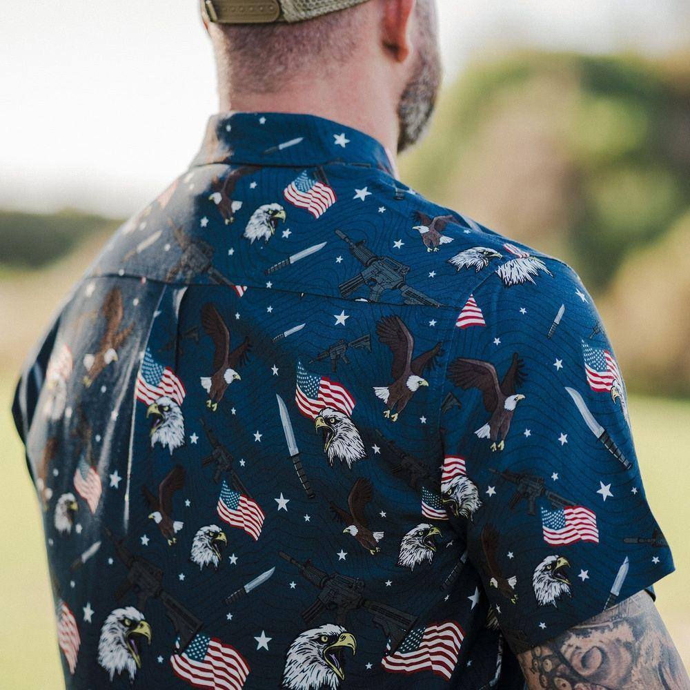 Men's Getaway Button Down - Tac Eagle