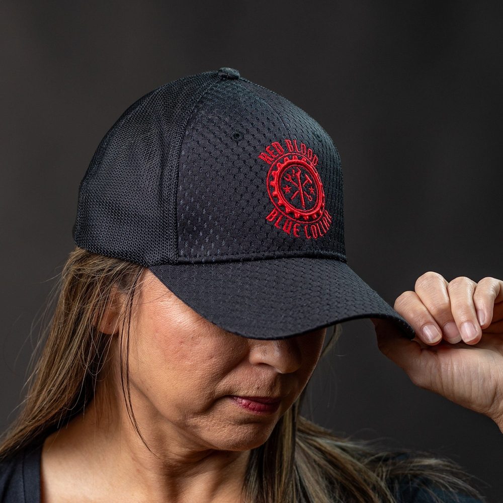 Red Blood Blue Collar® Stretch Fit Hat - Black
