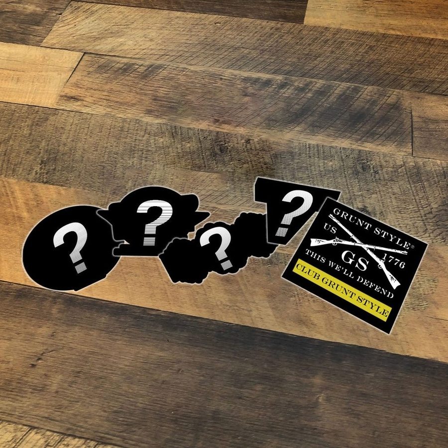Mystery Club Grunt Style Sticker - 5 Pack
