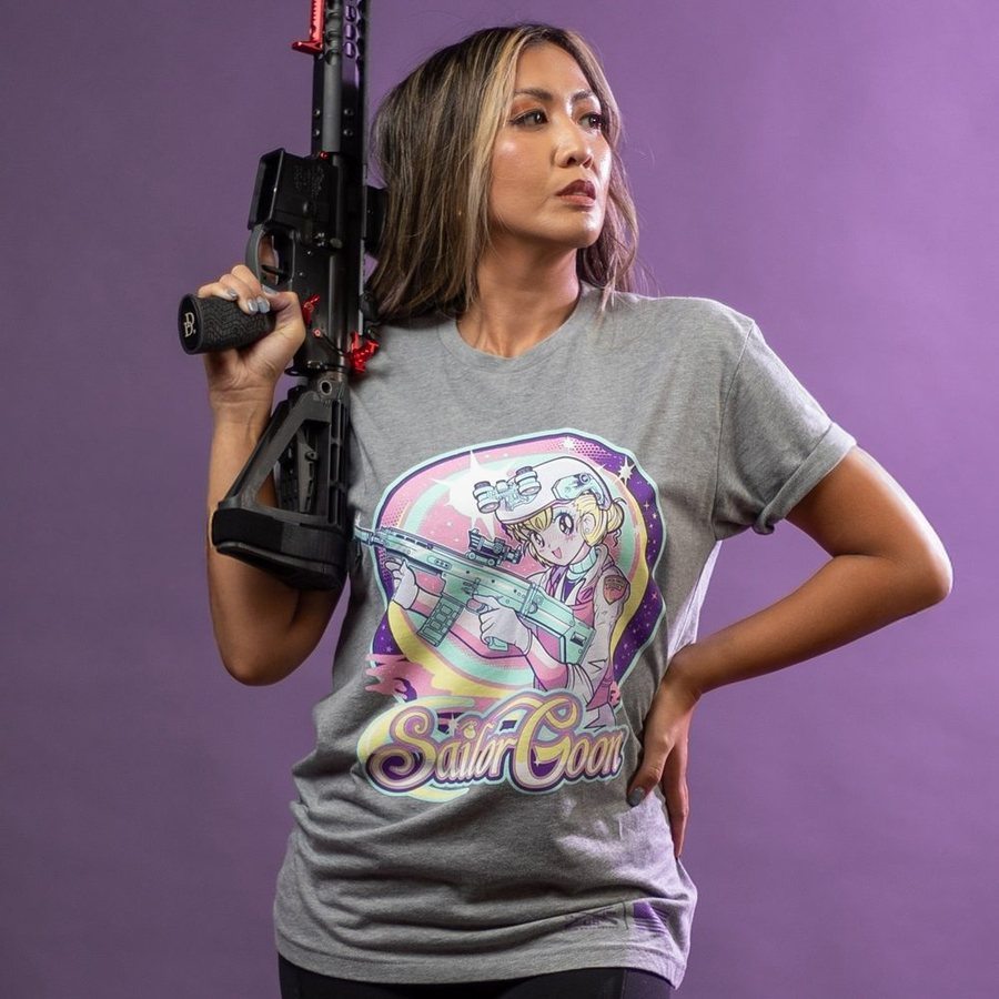 Grunt Style Women's Sailor Goon Boyfriend Fit T-Shirt - Dark Heather Gray T-Shirt