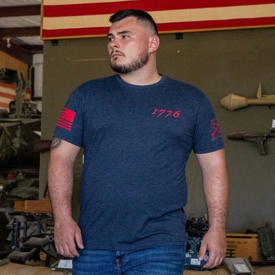 Grunt Style 1776 Flag T-Shirt - Midnight Navy T-Shirt