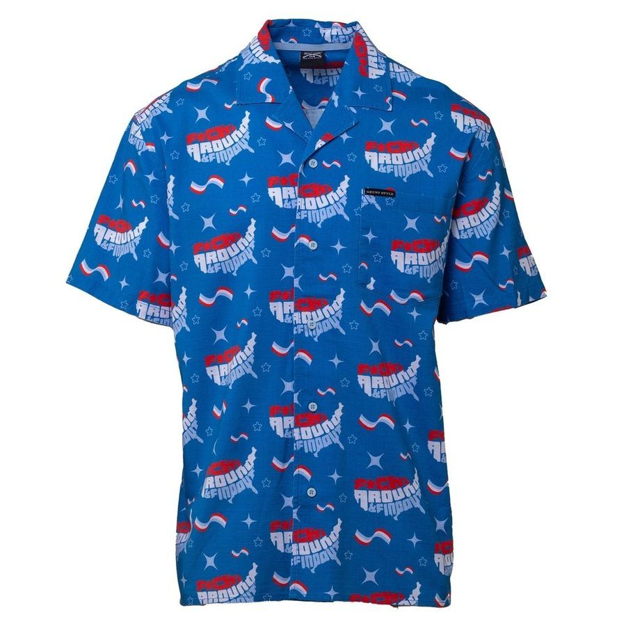 Getaway FAFO Button Down - Light Blue