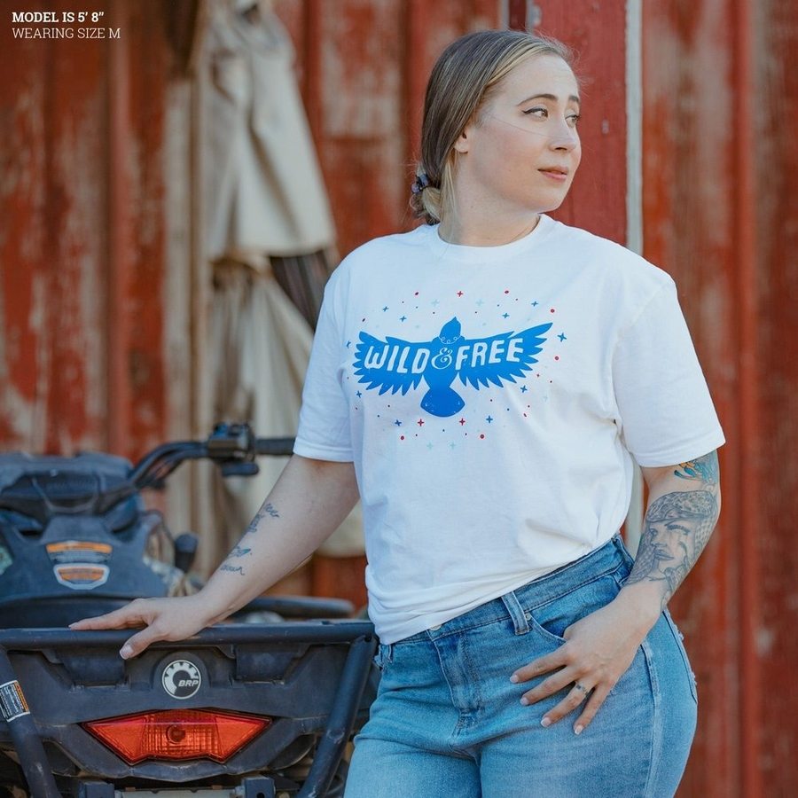 Women's Wild & Free Boyfriend Fit T-Shirt - White